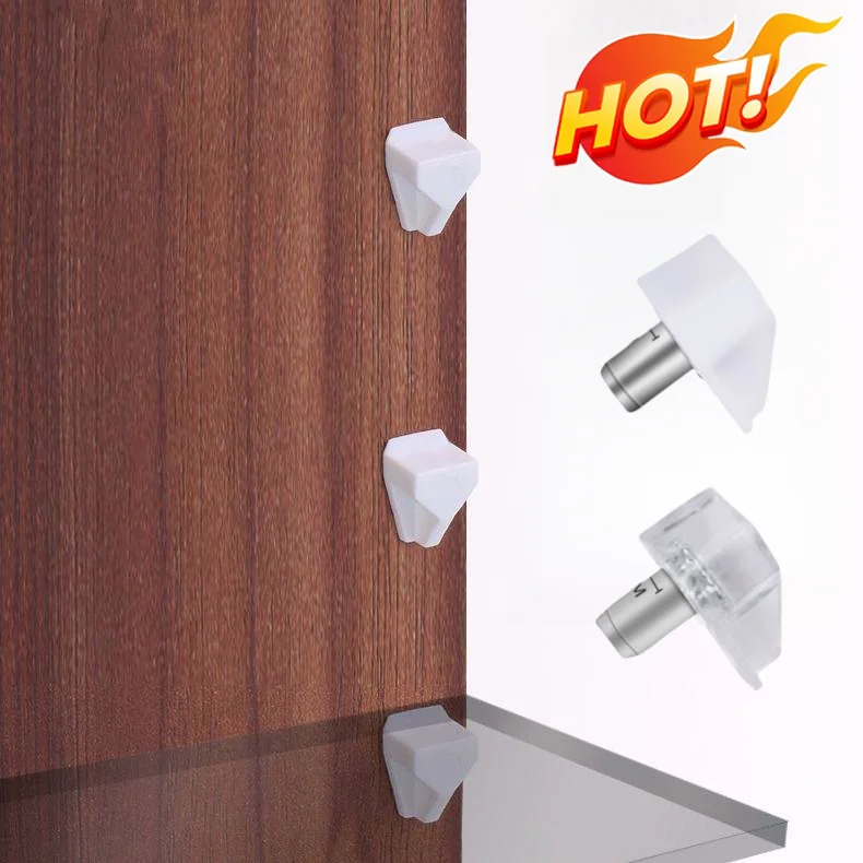 50/20/10 Stück Regalstifte aus Kunststoff für Laminatregale, feste Stützen, Trennstifte für Schränke, Holzmöbelhalterungen Image