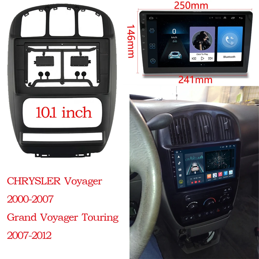 10,1 Zoll Auto Fascia Radio Panel für CHRYSLER VOYAGER 2000-2007 Dash Kit Installieren Facia Konsole Lünette Adapter platte Trim Image
