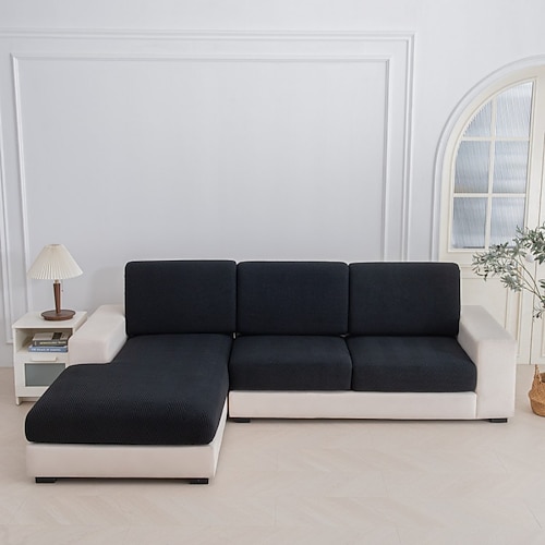 Magischer Jacquard-Sofakissenbezug, haustiersicherer, dehnbarer Sofasitzbezug, einfach anzubringender elastischer Möbelschutz für Hunde und Katzen Image
