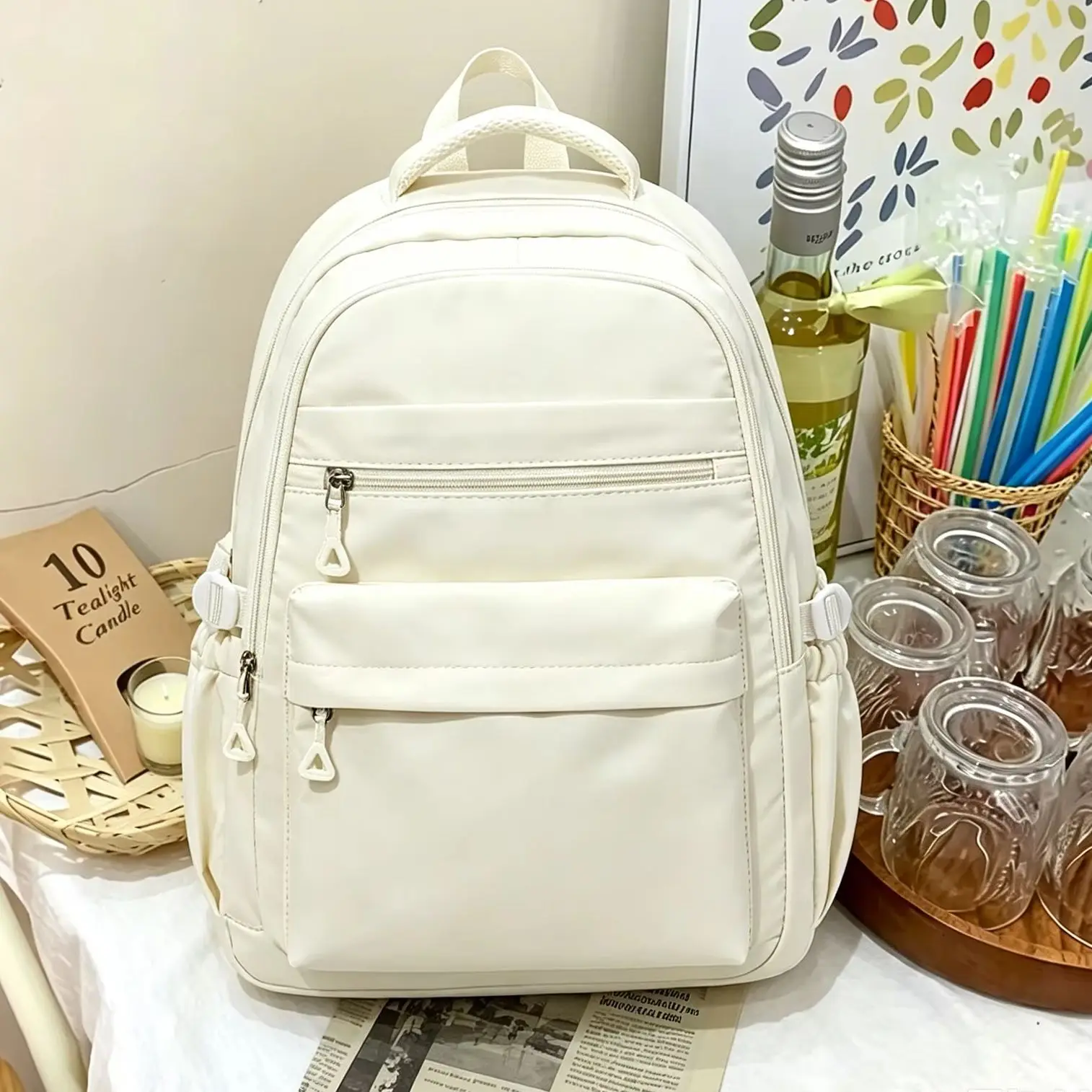 Sac à dos d'école pour filles et adolescents, sac à bandoulière, sac à dos d'école de grande capacité pour garçons, sac à dos léger et décontracté pour ordinateur, pour voyage