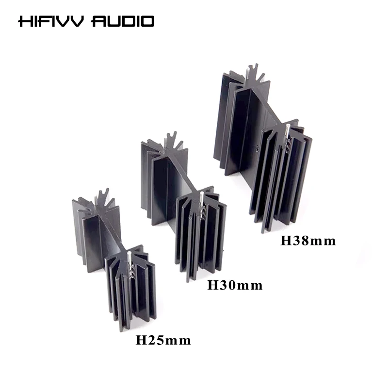5 Stück TO-220 Triode MOS Transistor Kühlkörper 34x12mm H25mm H30mm H38mm Kühlrippen IC Aluminium-Kühler Image