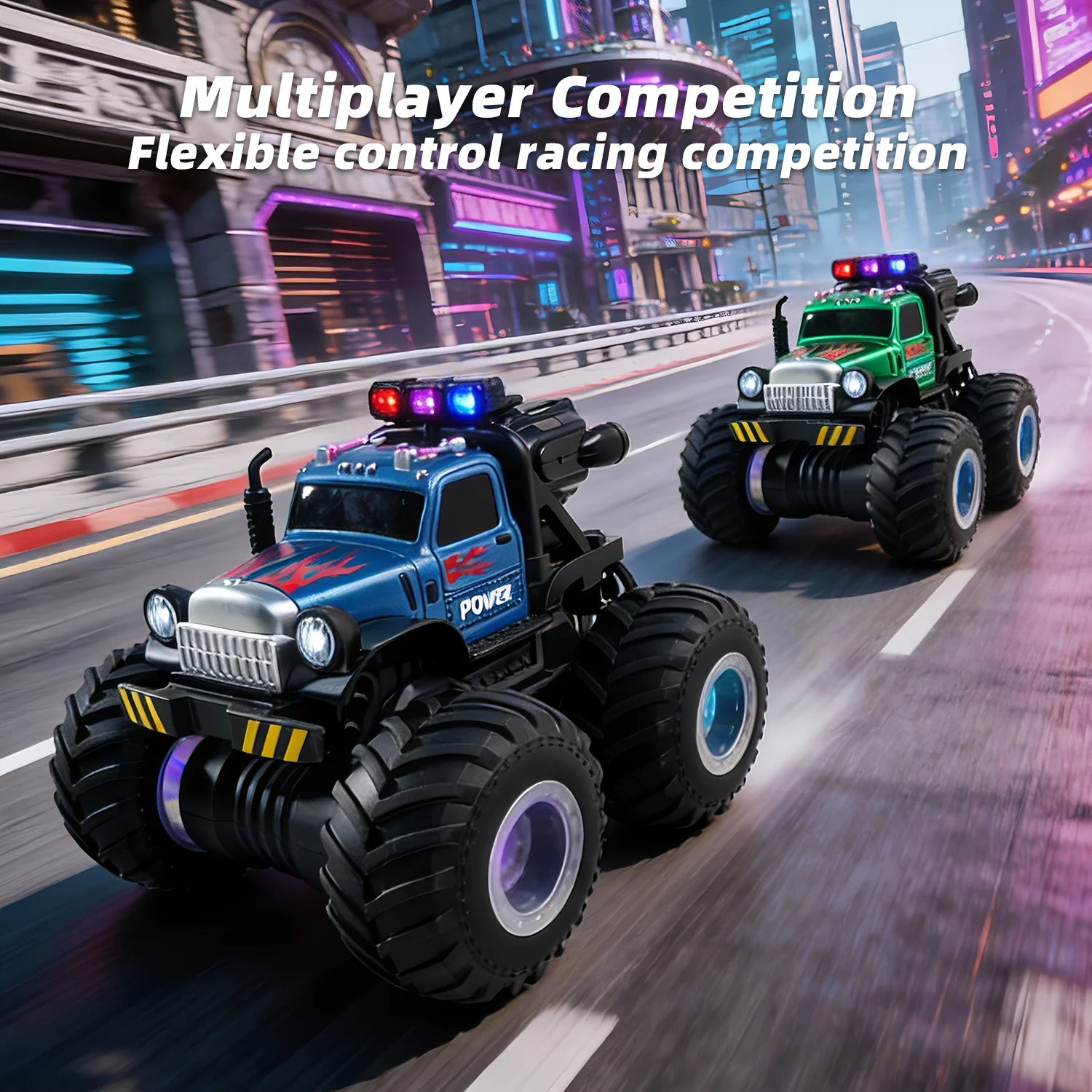 1:18 Ferngesteuertes Offroad-Auto, 2,4GHz 4WD 360° ° Rotierendes RC-Spielzeugauto, Weihnachtsgeschenk für Kinder Image