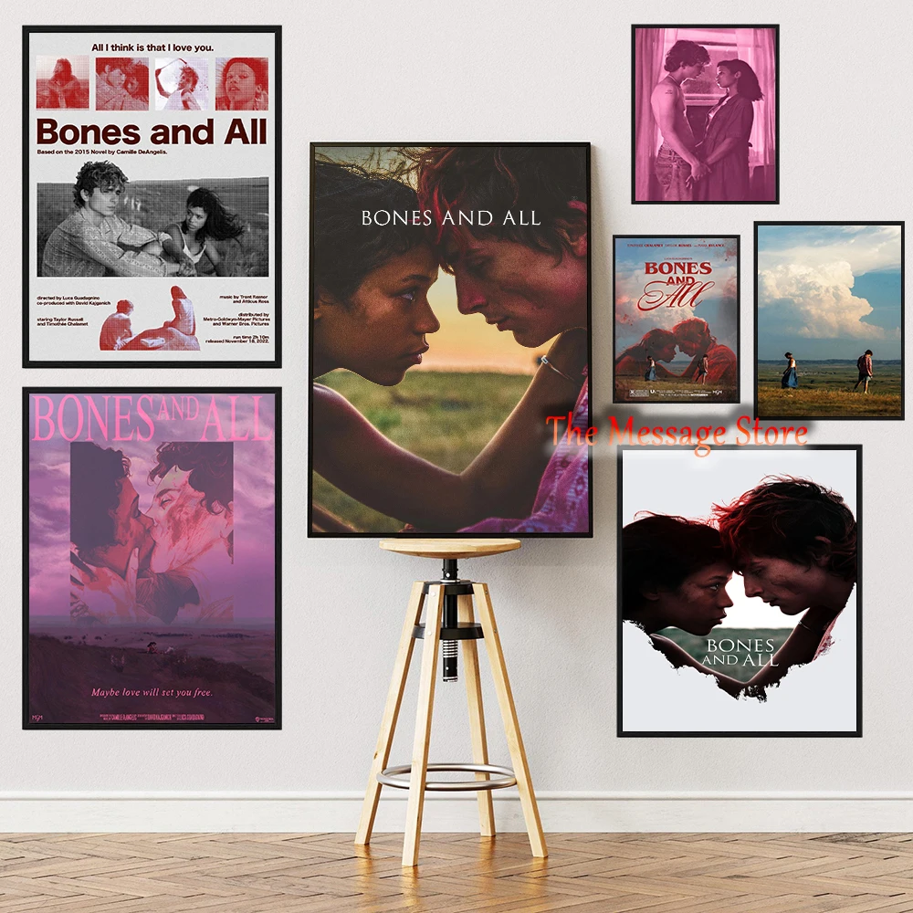 Affiche de film sur toile « Bones and All » avec Timothée Chalamet – Décoration murale pour fans de cinéma et home cinéma