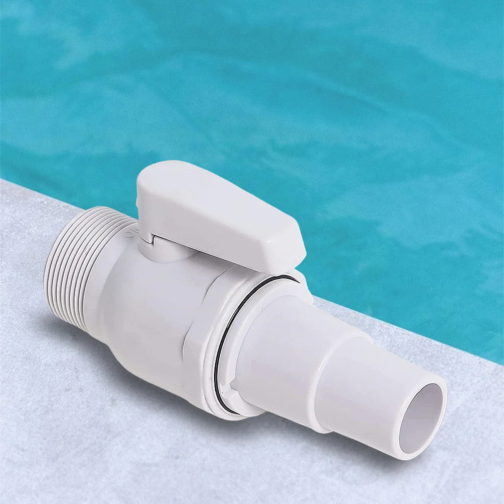 2-Wege-Kugelventil für Poolpumpen, 1,5 - 1,25 Zoll Poolfilter-Stop-Anschluss, max. 50 PSI, für den Einsatz im Garten und als Tauchbecken Image