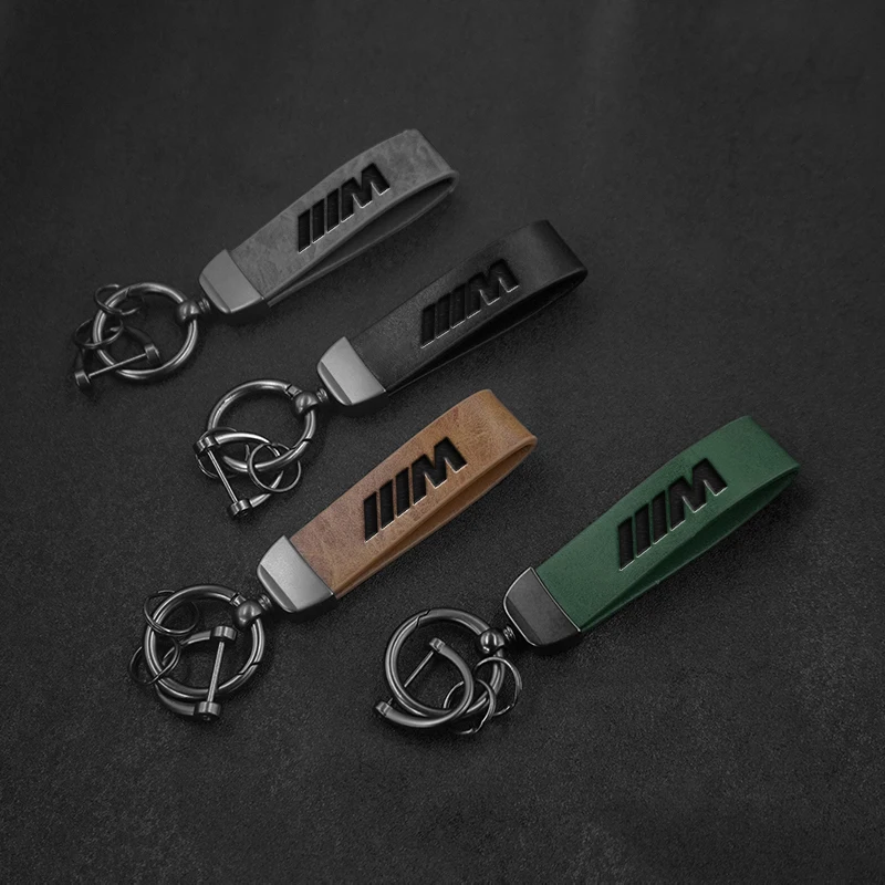 Vintage Leder Auto-Emblem Schlüsselanhänger Schlüsselkette Dekoration für BMW M Performance G30 G32 Auto-Innenausstattung Modifikationszubehör