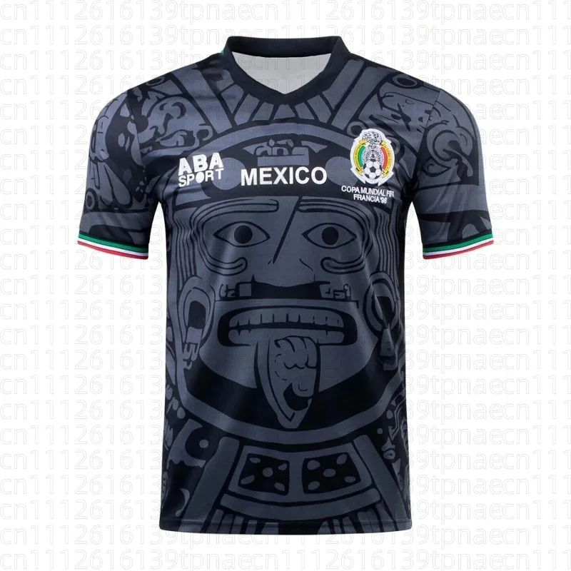 Kurzarm-T-Shirt, atmungsaktiv, schnell trocknend, ABA Sport 1998 Series Mexico Fußballuniform, Familien-Kinder-T-Shirts, modische Oberteile, Y2K Image