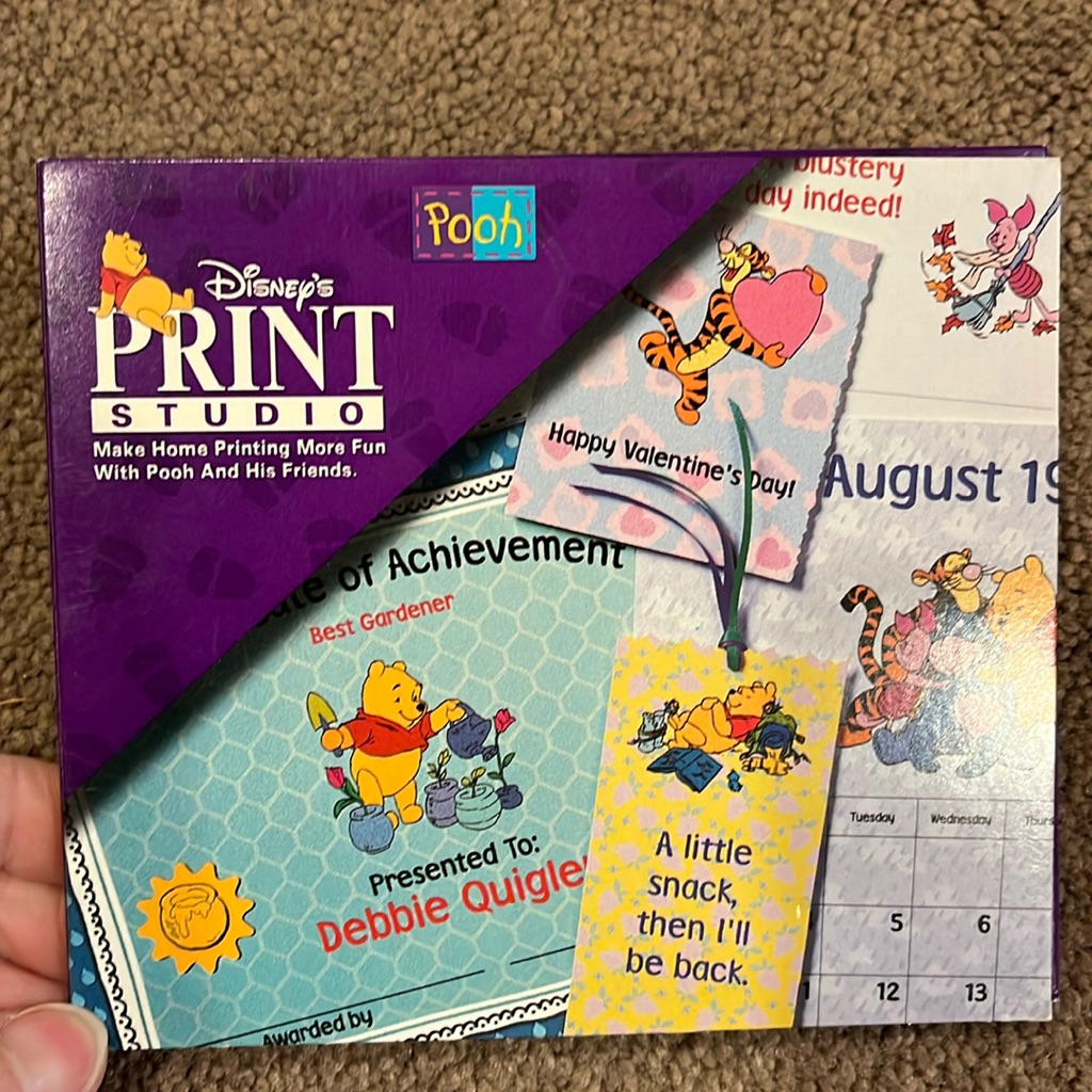 Disney Video Games & Consoles | Hp Disney Winnie The Pooh Print Studio | Color: Blue/Purple | Size: Os