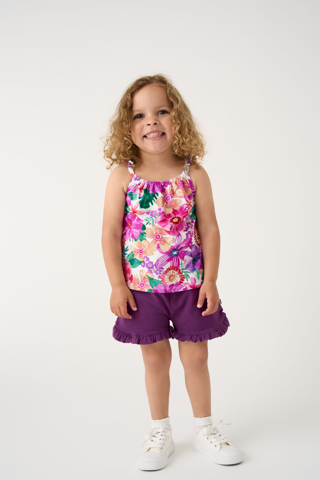 Royal Violet Ruffle Shorts - 6-12 months