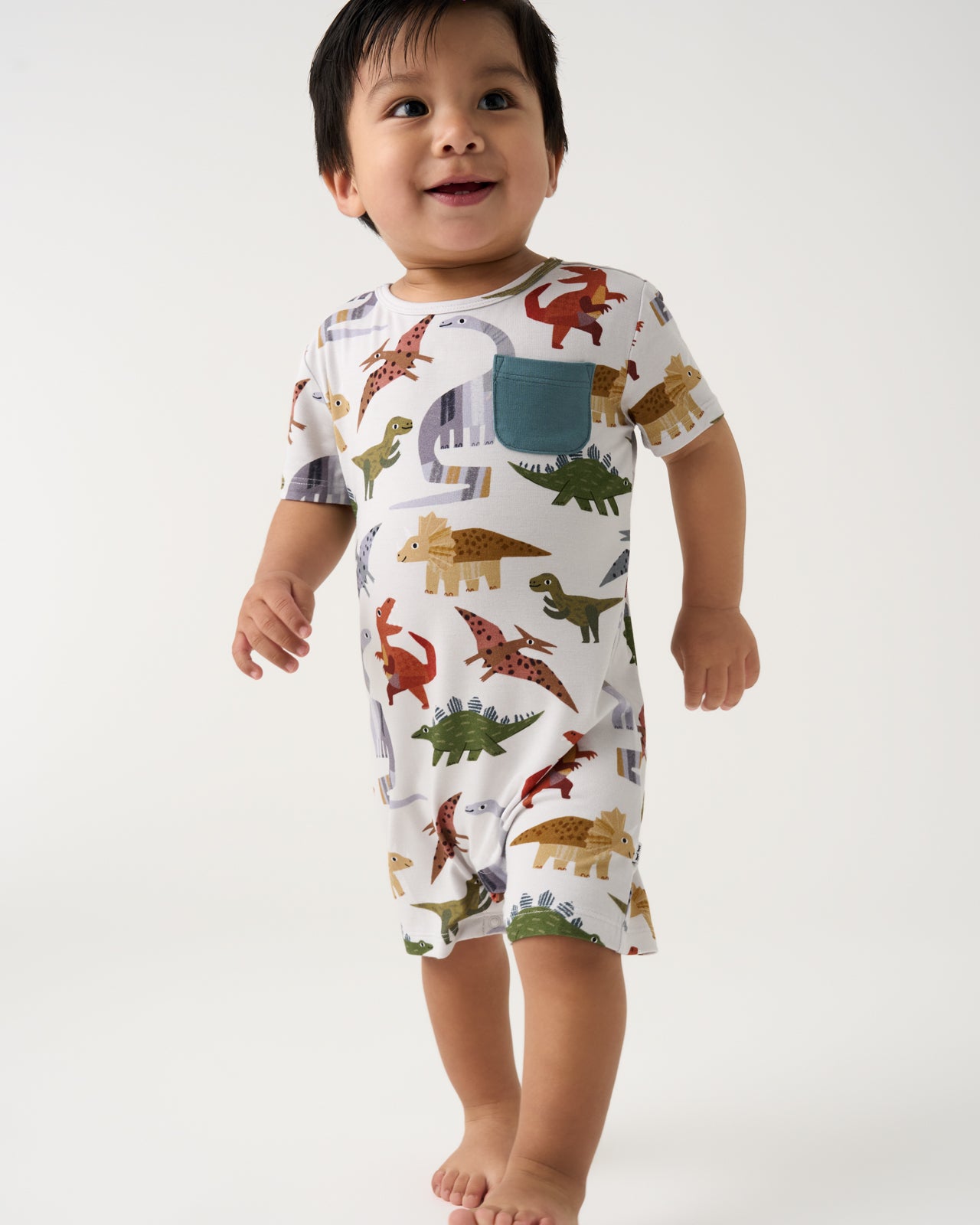 Roar & Explore Pocket Bamboo Baby Romper - Short-Sleeves & Shorts - 3T