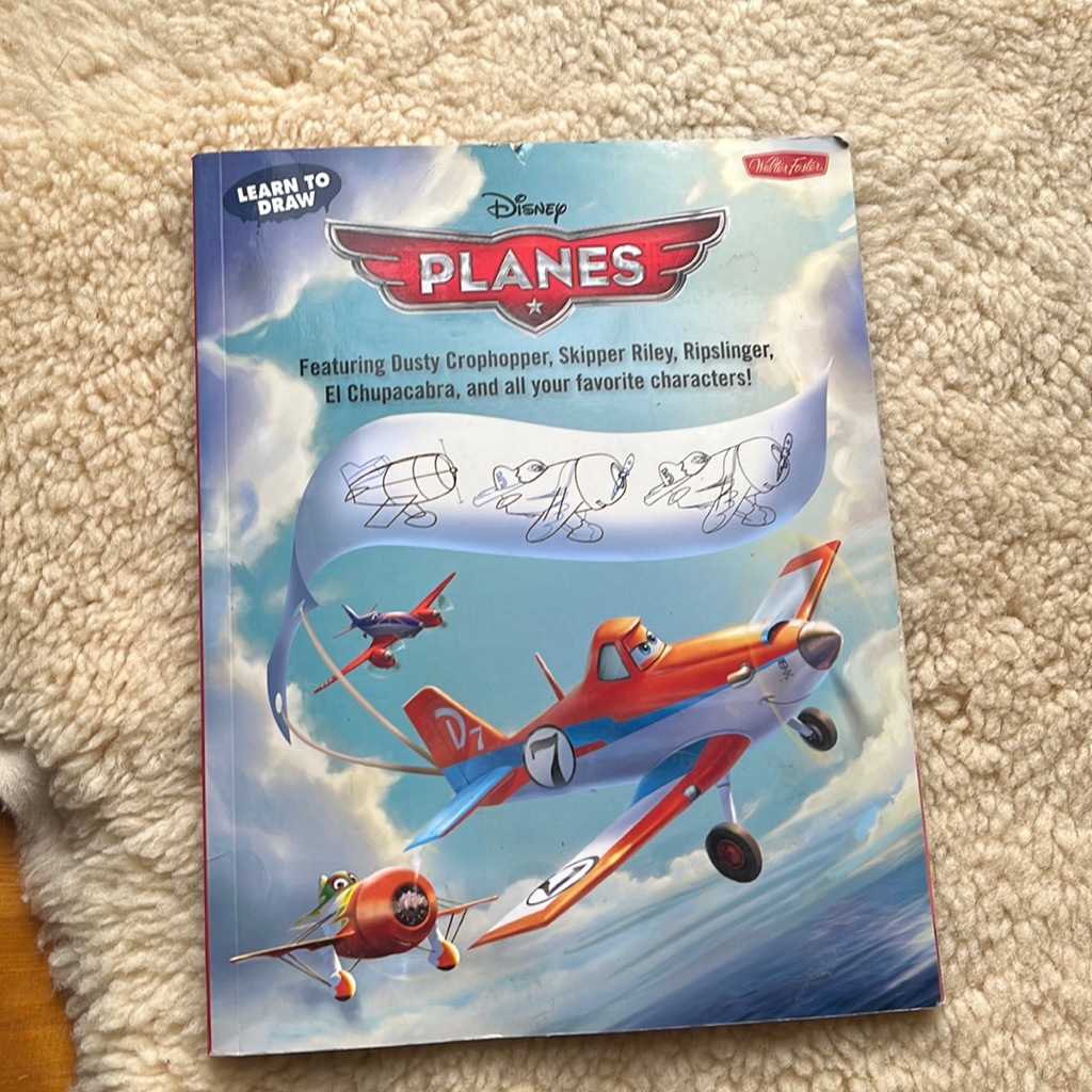 Disney Toys | How To Draw Disney Planes Book | Color: Blue/Silver | Size: Osb