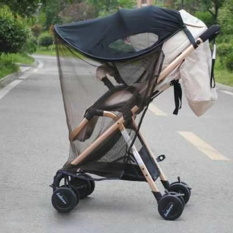 Baby Kinderwagen Sonnenschirm Sonnenschirm UV-Schutz Mückenschutz Sonnenschutz Outdoor Reise Regenschirm Leichter Babyschutz