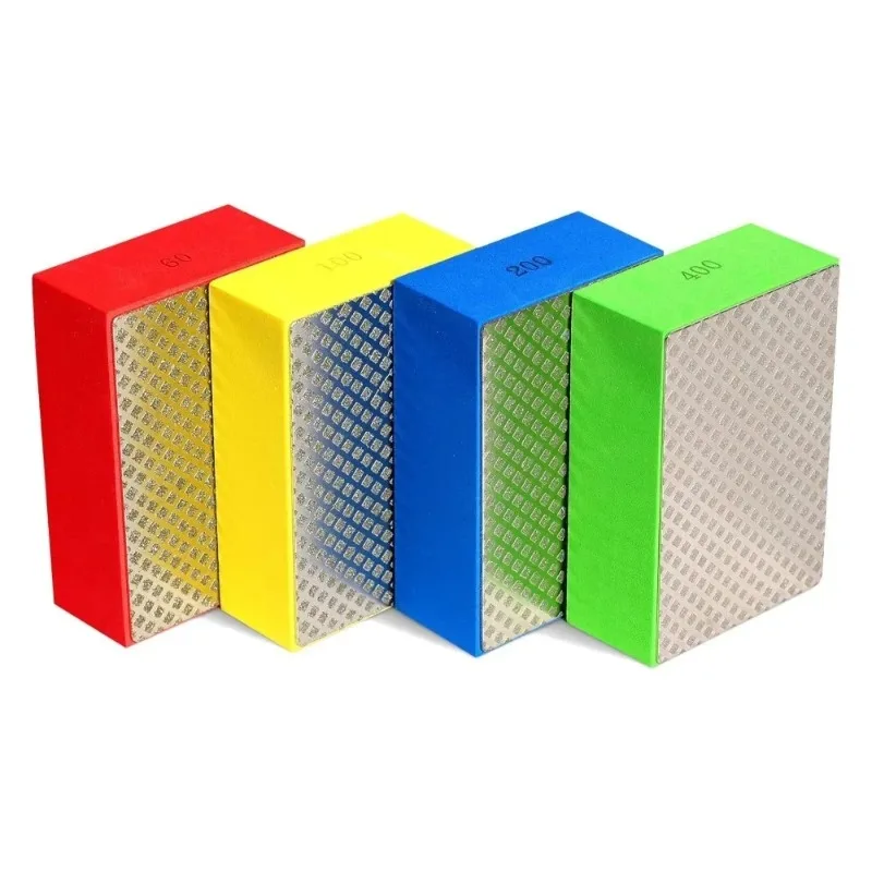 4er-Set Schleifklotz für Fliesen, Glas, Stein, Marmor, Keramik – 60-3000 Körnung – Handpolierpad Image