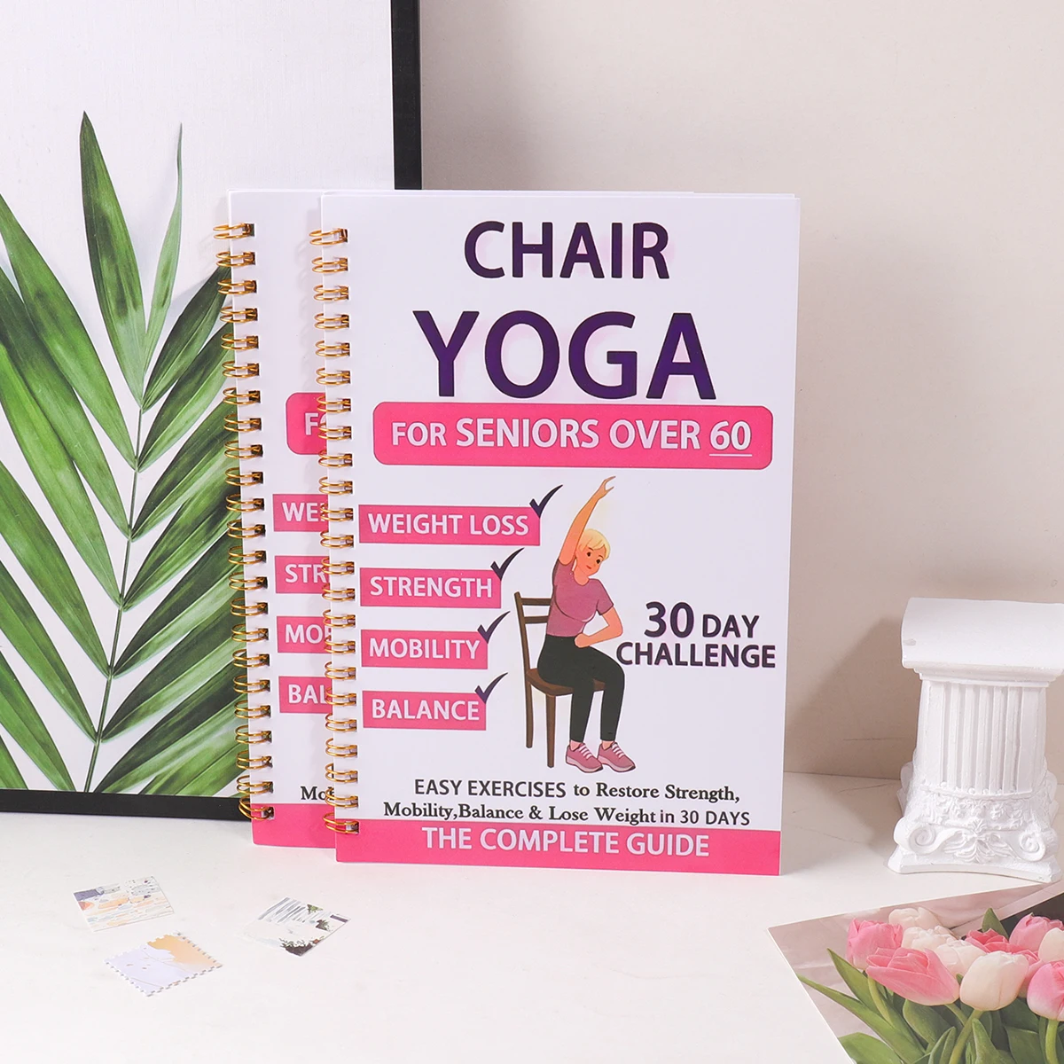 28-30-Tage-Stuhl-Yoga-Leitfaden: Gewichtsverlust, Muskelkraft, Flexibilität – Anfänger-Sitzübungs-Buch für Senioren & Erwachsene Image