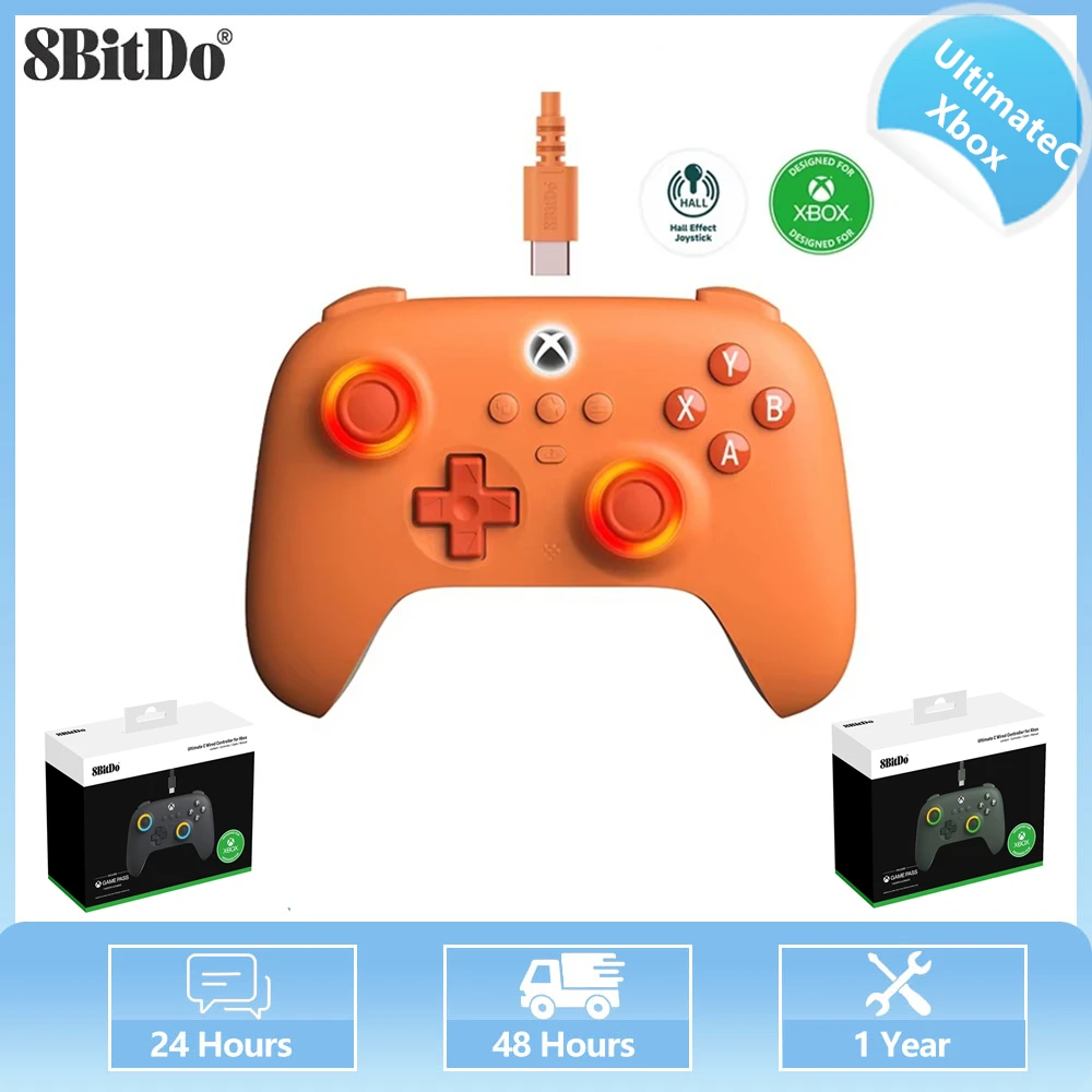 8Bitdo Hall Effect Joysticks Ultimate C Wired Controller For Xbox Support For Xbox Series X|S/Xbox One/Windows 10/11 Gamepad