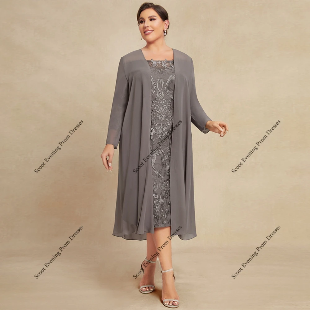 Exquisite Mother of Bride Dresses with Chiffon 3/4 Sleeve Wedding Party Dresses for Women 2025 Summer New Beach Robe De Soirée
