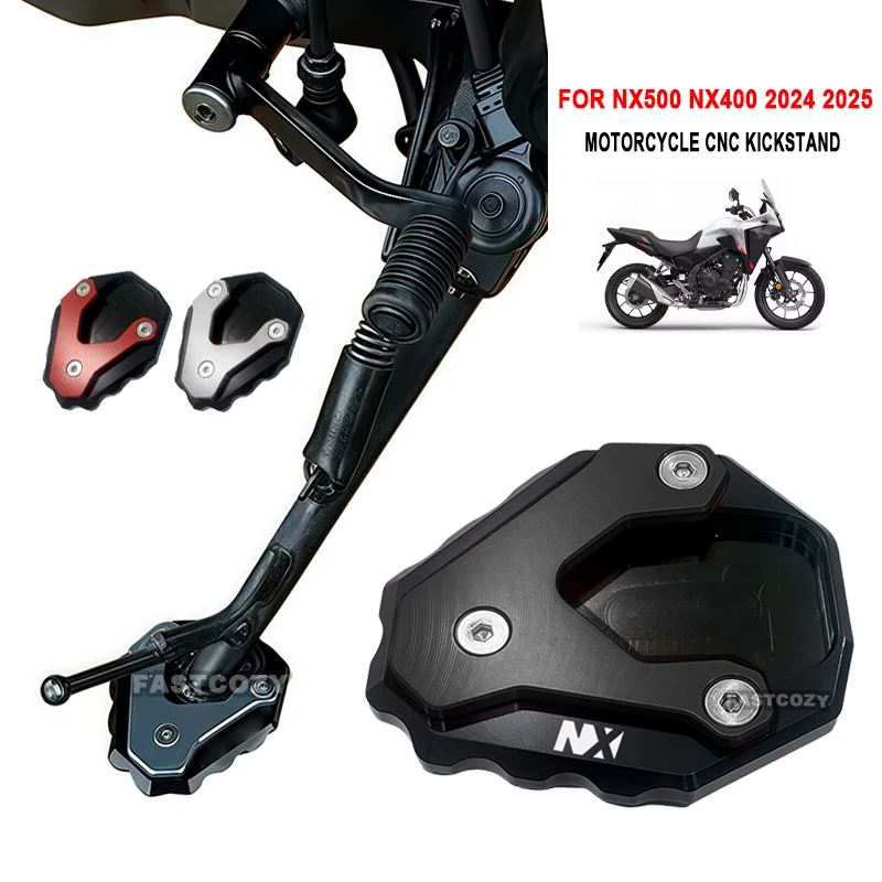 Für HONDA NX500 NX500 NX400 NX 400 2024 2025 Motorrad Zubehör CNC Ständer Fuß Seite Stehen Verlängerung Pad unterstützung Platte Image