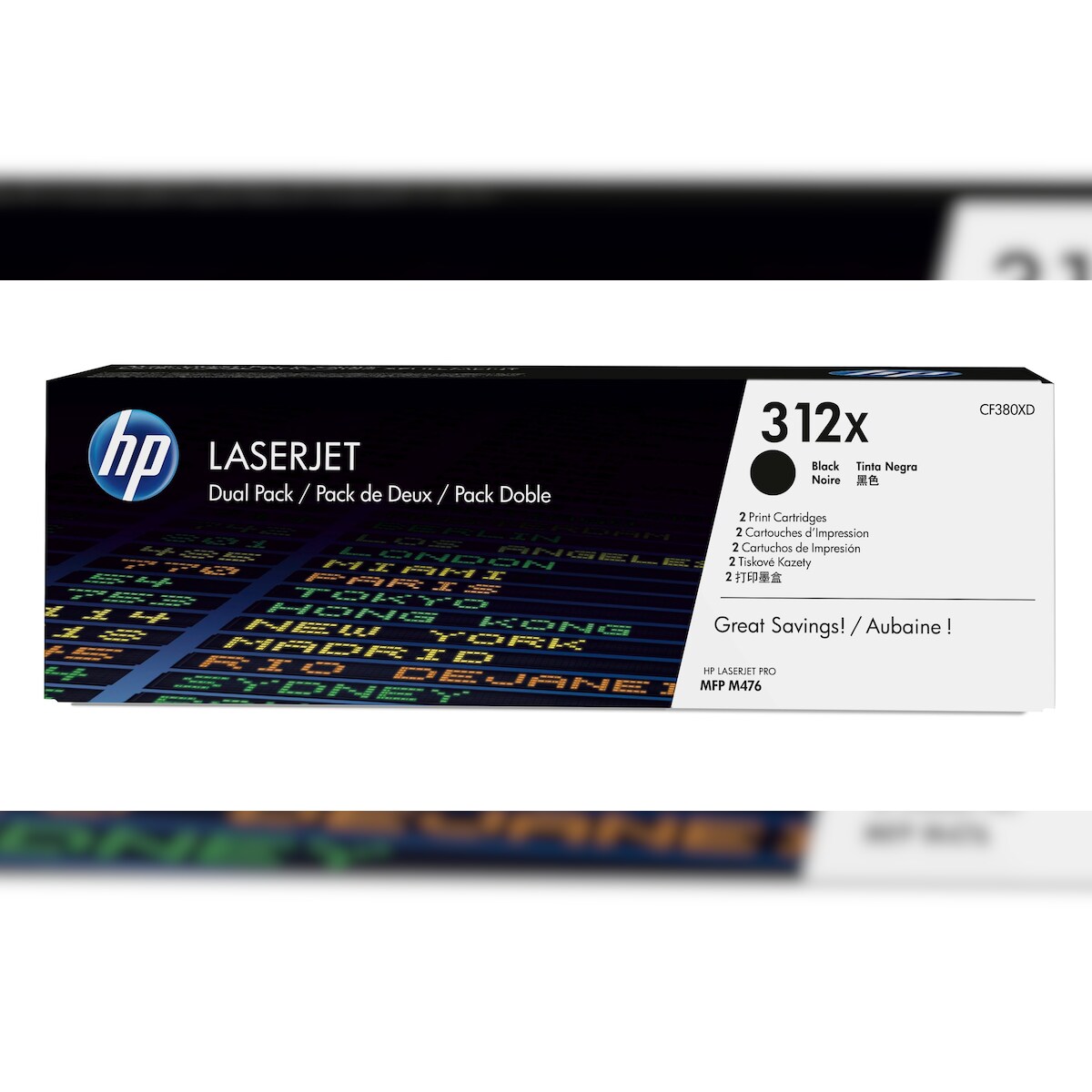 HP 312X 2er-Pack Schwarz Original LaserJet Tonerkartuschen mit hoher Reichweite