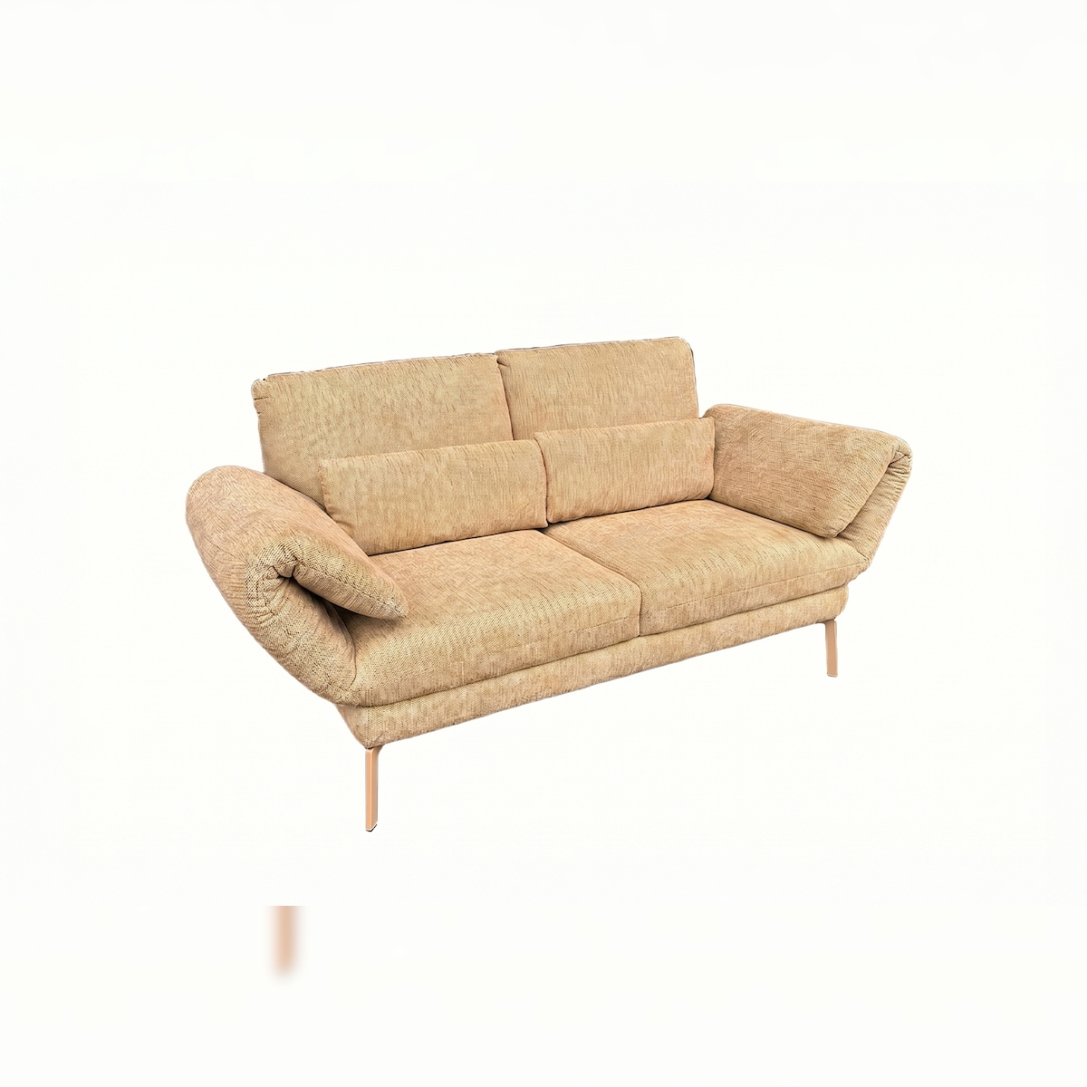 KAWOLA Funktionssofa HOLLY 2-Sitzer Stoff senf Image