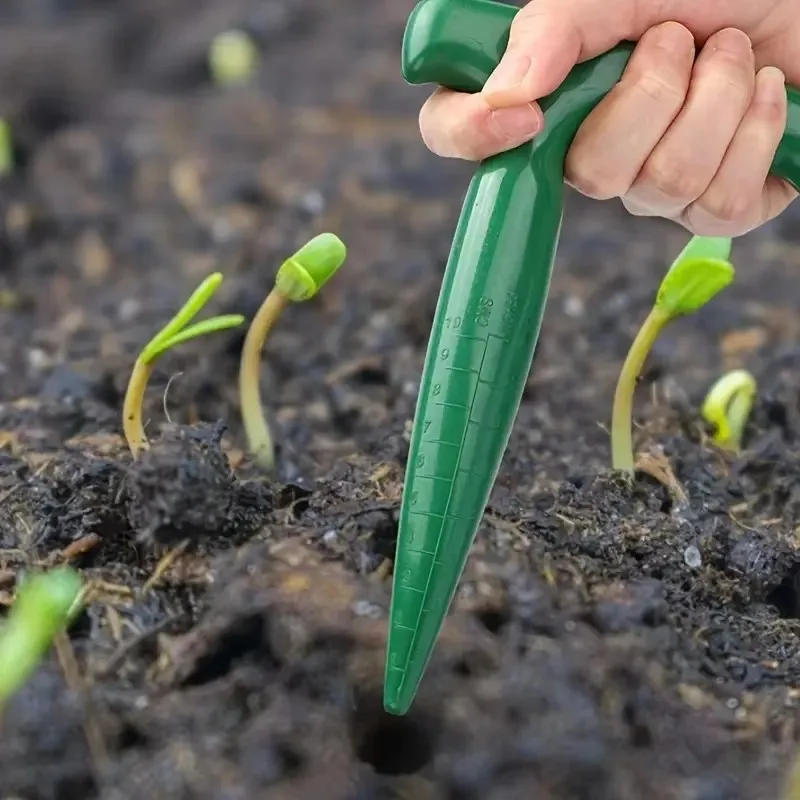 1 Stück Handlicher Garten-Lochstanzer mit klarer Skala, leichtes Pflanzwerkzeug, Sämaspender zum Graben von Löchern Image