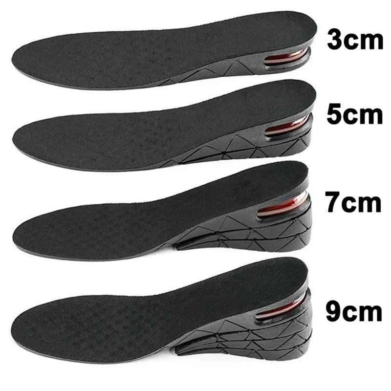 Höhenerhöhungs-Einlegesohlen, Luftpolster, Aufzug, Schuheinlegesohle, Aufzüge, Kits, Einsätze für Männer und Frauen, größere Einlegesohlen, 3–9 cm, variable Höhe Image