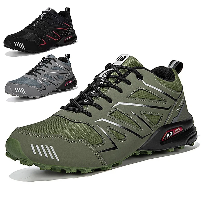 2025 neue Männer Wanderschuhe Im Freien Wasserdichte Sport Schuhe Bequeme Leder Wandern Ausbildung Stiefel Große Größe Taktische Schuh Männer