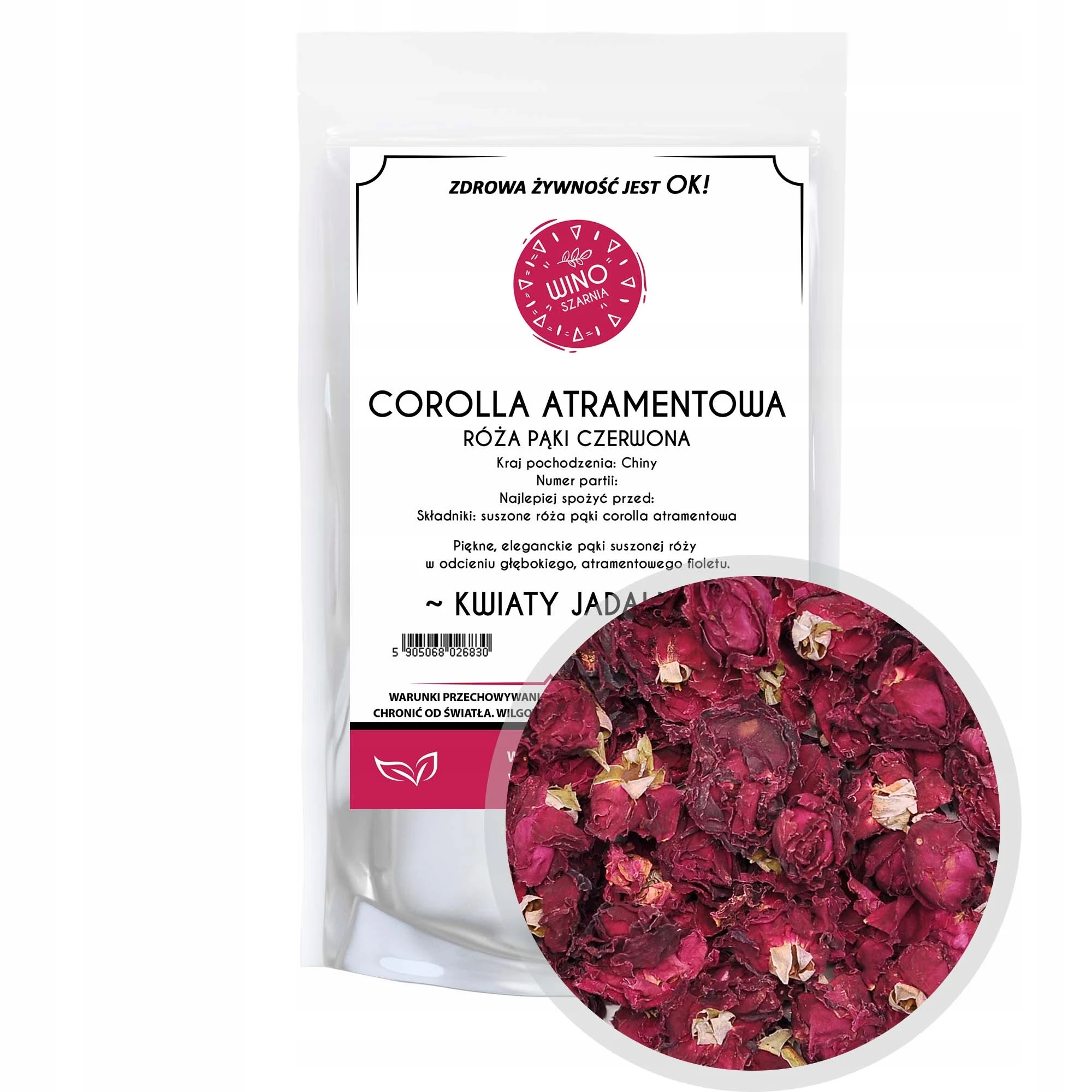 Getrocknete Rosenblüten in Rosenrot, 1000g, Essbare Natürliche Getrocknete Rosenblüten Image