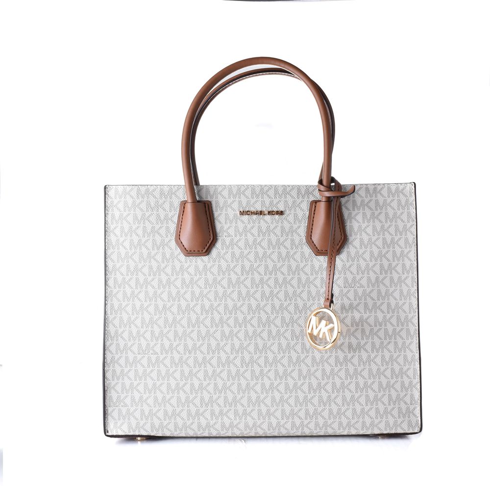 Michael Kors Graue Lederhandtasche Einheitsgröße
