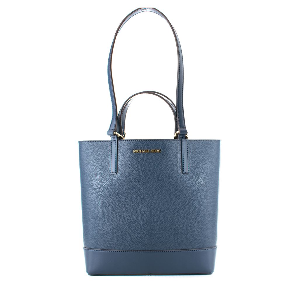 Michael Kors Blaue Leder-Shopper-Tasche