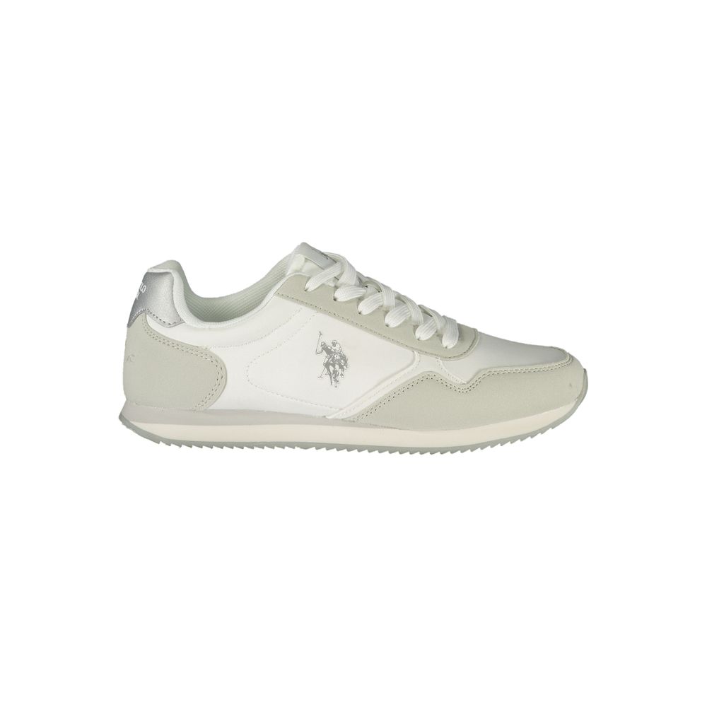 U.S. POLO ASSN. Weiße Polyurethan Damen-Sneaker