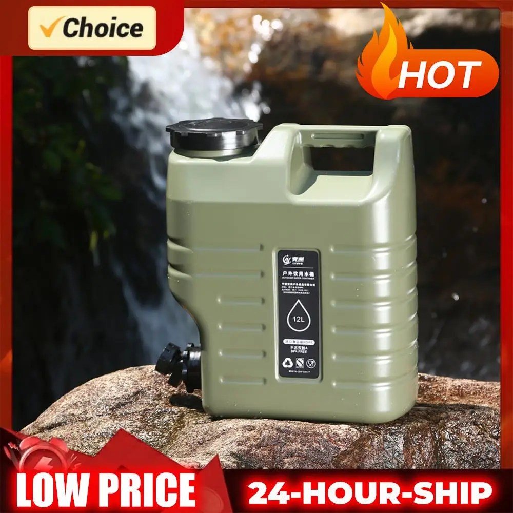 3,2 Gallonen/12L Auto-Wassertank mit Zapfhahn BPA-freier Getränkespender Tragbar für Outdoor-Camping/Wandern Notfallvorrat Image
