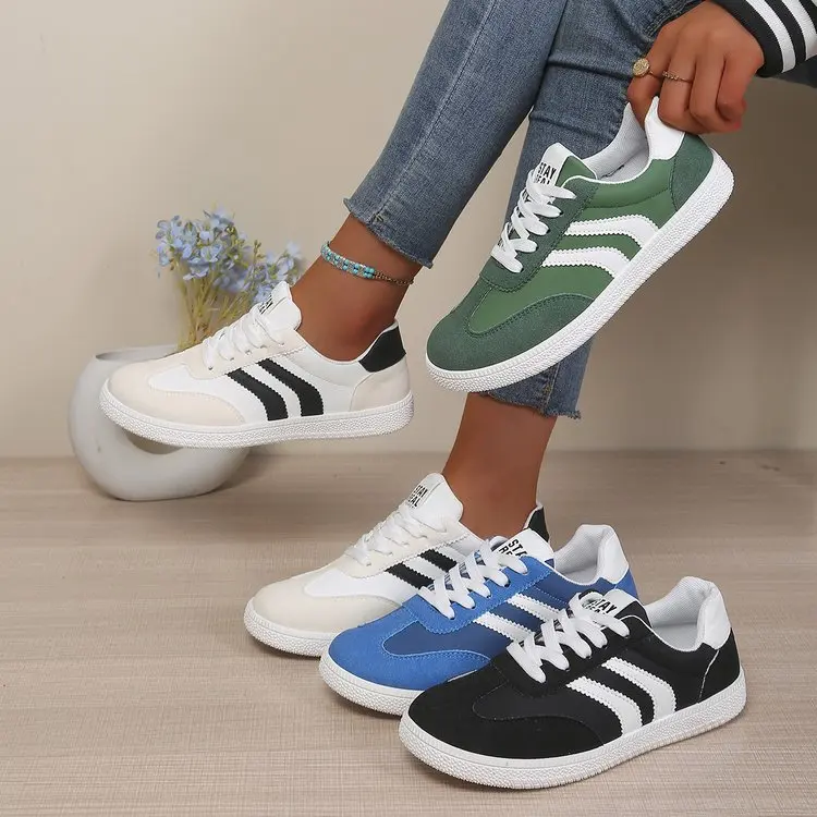 2026 neue flache Damenschuhe, lässige Patchwork-Modeschuhe, Canvas-Schuhe für Damen, Outdoor-Freizeitschuhe und bequeme Damenschuhe