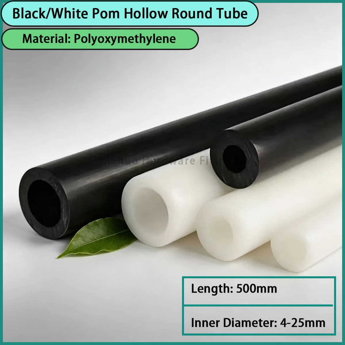 Der Innendurchmesser von 4-25 mm großen schwarzen/weißen POM-Hohlrohren wird als Auskleidung, Hülse, Führungshülse, Rolle, Isolierrohr usw. verwendet.