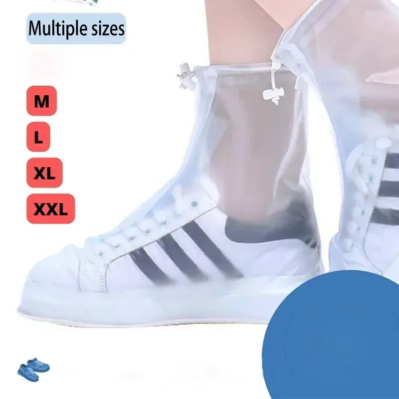 Unisex Wasserdichte Schuhüberzüge, Rutschfeste PVC-Regenstiefel mit Silikonsohle, Wiederverwendbarer Schneeschuhschutz in Verschiedenen Größen Image