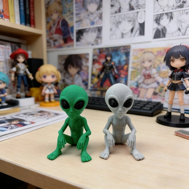 3D-Gedruckte Fantasy-Alien-Statuen Interessante Weltraum-Deko Lustige Designs Geeignet für Innen- und Außenbereich Heimdekoration Kunst Image