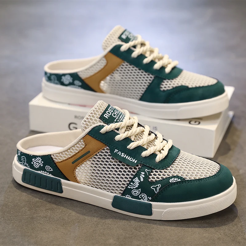 Sommer-Herren-Sneaker, große Größe 47, atmungsaktives Mesh, halbe Schuhe, bequeme, leichte Freizeitschuhe für Herren, Outdoor-Sportschuhe