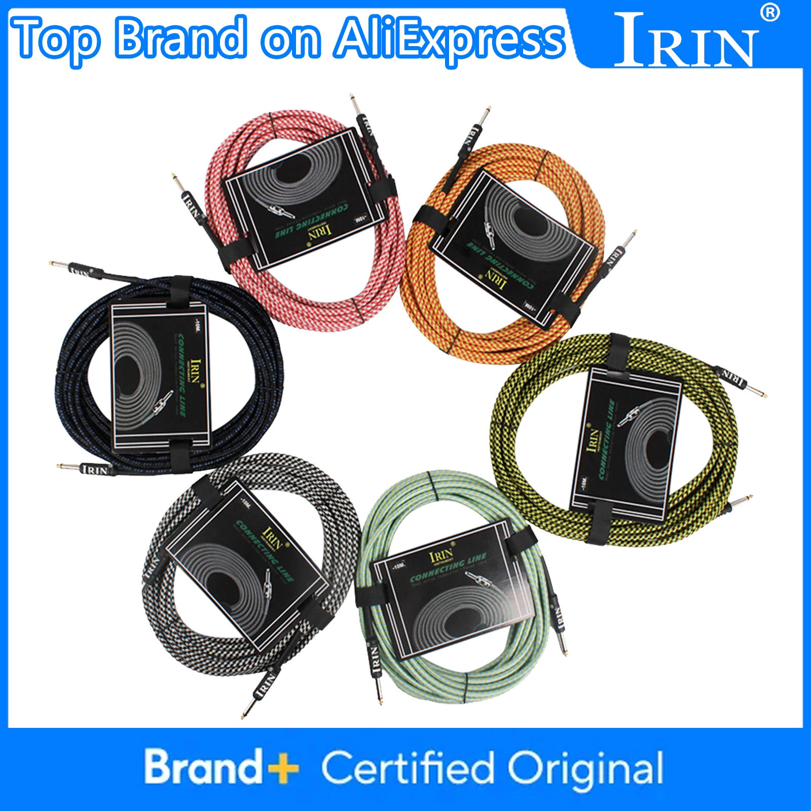 IRIN 10/6/3M Gitarrenkabel Saiteninstrument Zubehör Kein Lärm Audio Draht Kabel Instrumententeile für E-Gitarre Bass Image