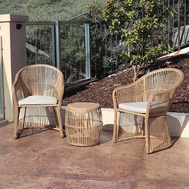 Hot Sale Wicker Cane Chairs Set Garden Furniture Garden Sets Outdoor