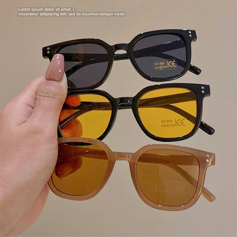 1 Stück Kinder-Sonnenbrille Vintage Quadratisch Outdoor Niedliche Mädchen Jungen Mode-Brillen UV400-Schutz Klassisches Design Image