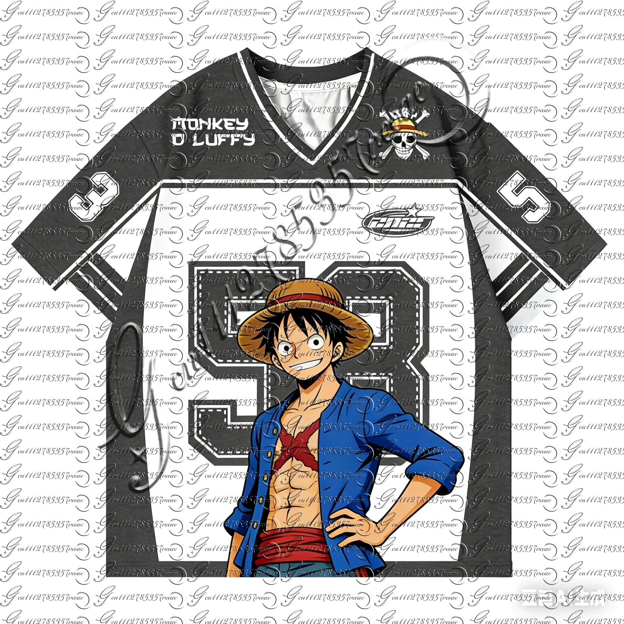 One Piece Tony Tony Chopper 35 Trikot 3D Schnelltrocknendes T-Shirt für Herren Damen Kinder Anime Sport Freizeit Fan-Tee Sporttrainingsanzug Image