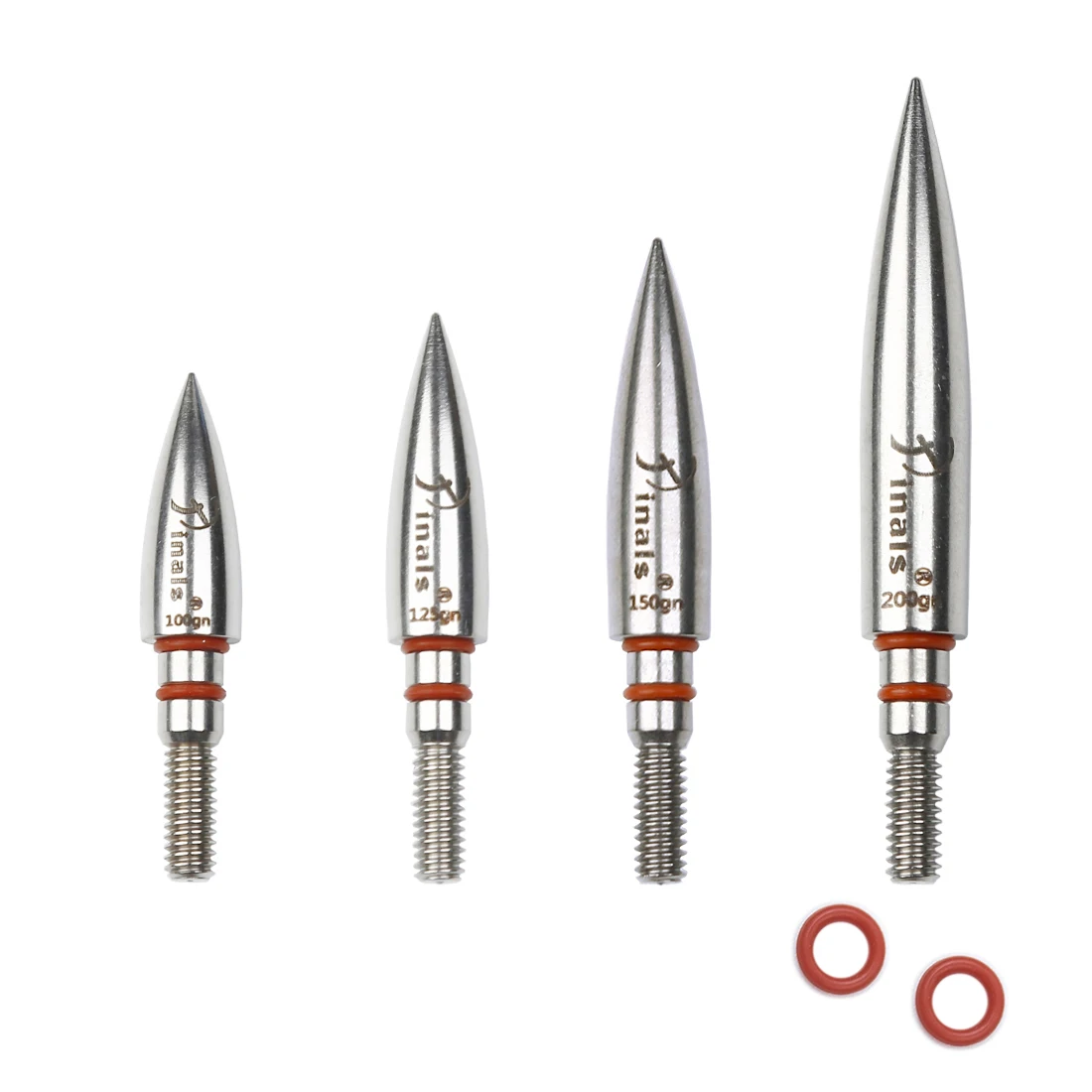 Bogenschießpfeilspitzen, 12 Stück, Außendurchmesser 7,7 mm, Edelstahl, für Innendurchmesser 6,2 mm Pfeile, Schießübungen, Zielscheiben, 100 125 150 175 200 250 300 Grain Image