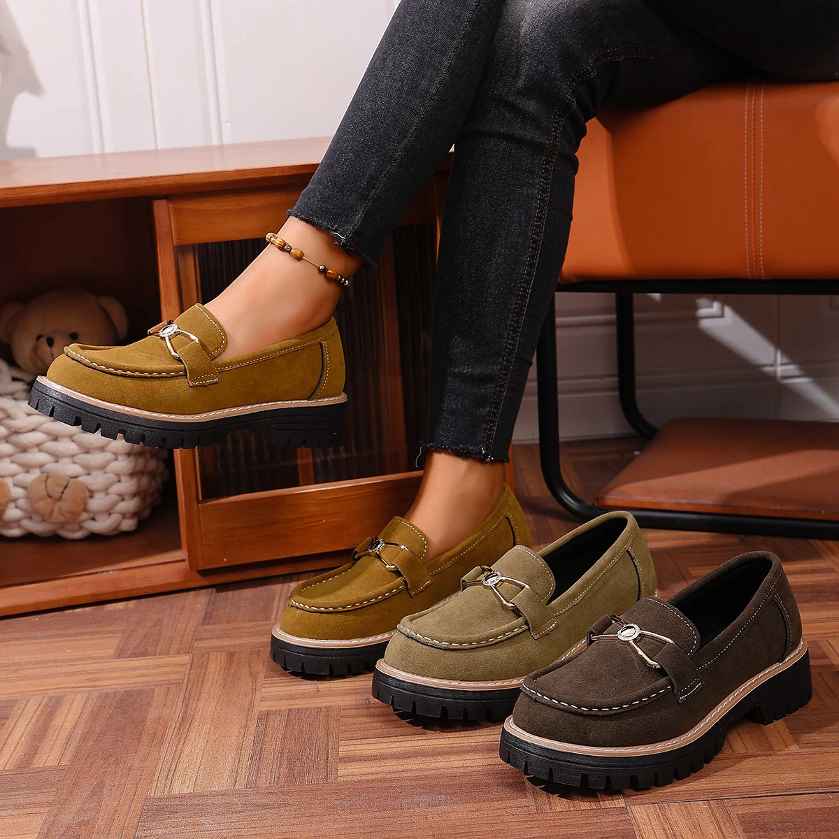 Frühling/Herbst Elegante Runde Kopf Sexy Grobe Ferse Casual Schuhe Modische Heißer Verkauf Neue Bequeme Plus Größe frauen Schuhe