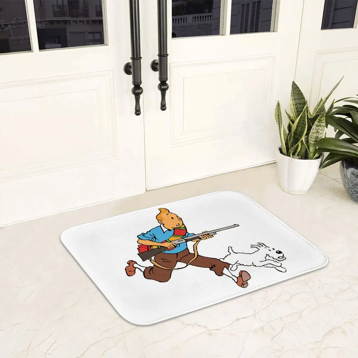 The Adventures Of Tintin And Snowy Doormat Sand Scraping Carpet Rug Kitchen Entrance Home Floor Mat for Bathroom Footpad Mats
