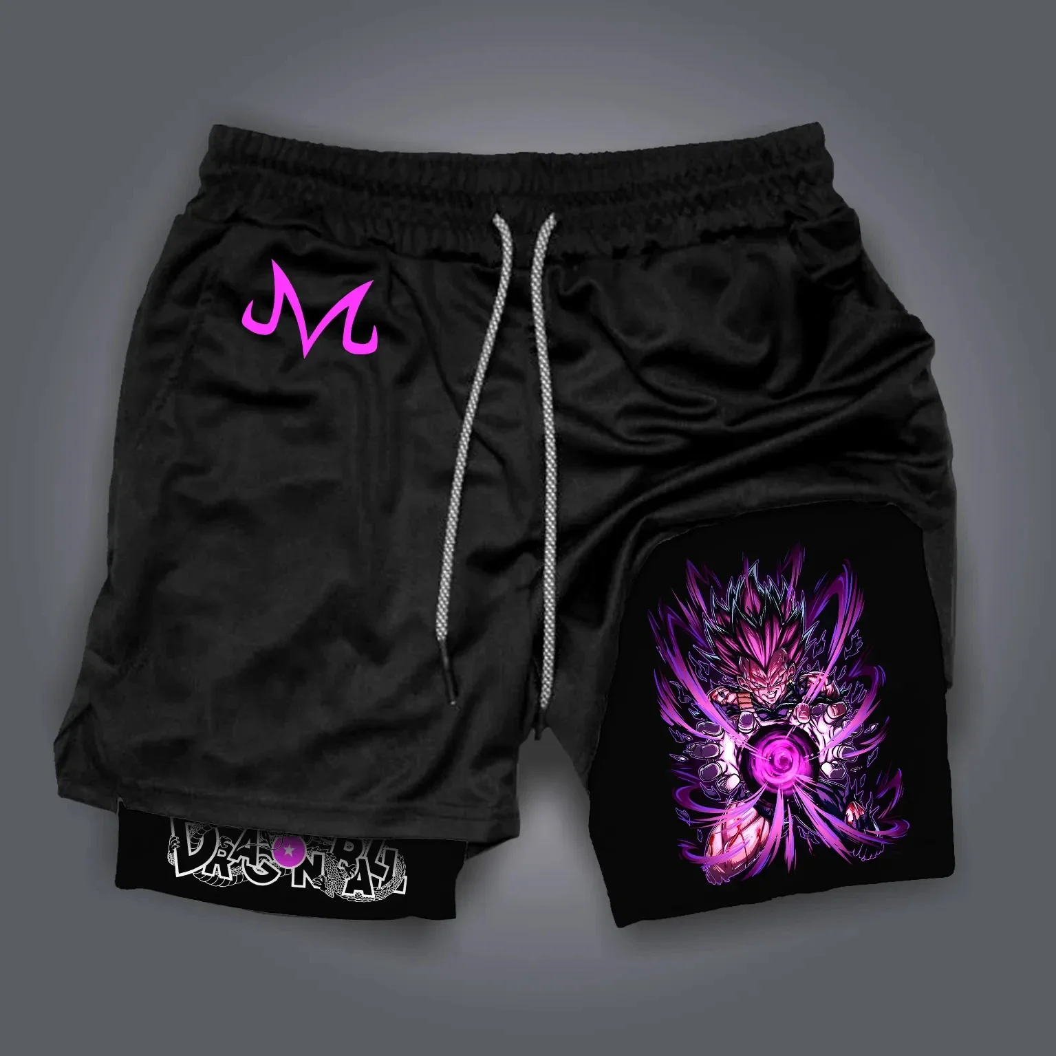 Dragon Ball Herren Doppellagige Sportshorts Atmungsaktiv Schnelltrocknend Locker Sitzend Fünf-Punkt-Design Trendige Anime-Peripherie 2026 Image