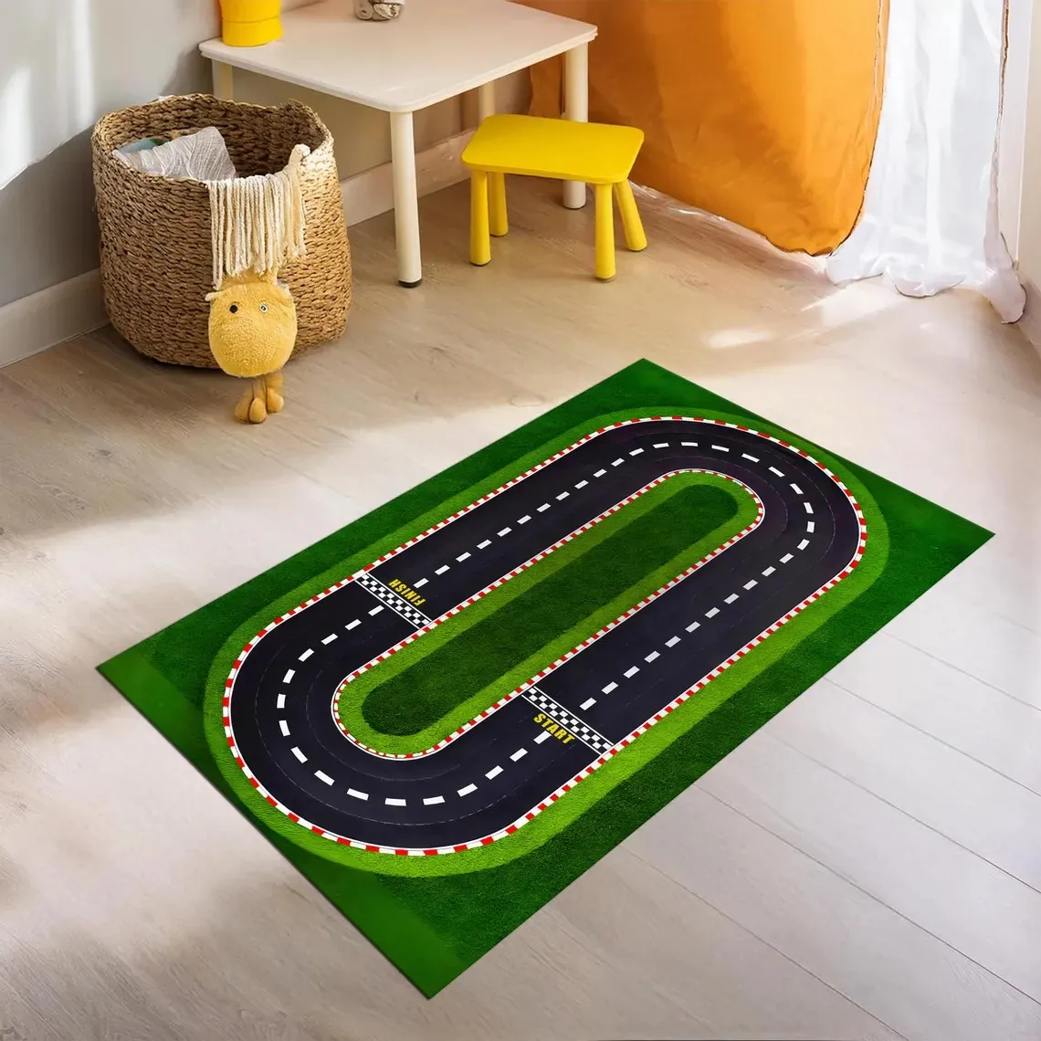 Auto-Spielmatte für Jungen und Mädchen Autobahn-Stadt-Verkehr-Thementeppiche für Kinder Spielzeugautos Kinderteppiche für Spielzimmer Rutschfester Kinder-Spielteppich