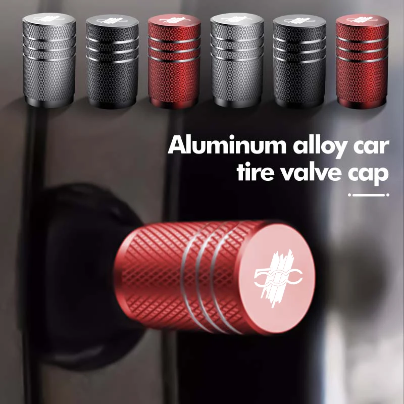 Capuchons de valve de roue de voiture avec emblème Fiat, couvercles anti-poussière pour jantes, pour Fiat 500, 5CC, 124, 125, 500, 695