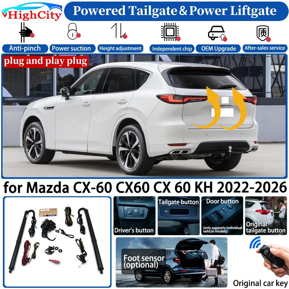 Für Mazda CX-60 CX60 CX 60 KH 2022-2026 Automatisches Smart Powered Heckklappen-System Intelligentes Kofferraumöffnungssystem Image