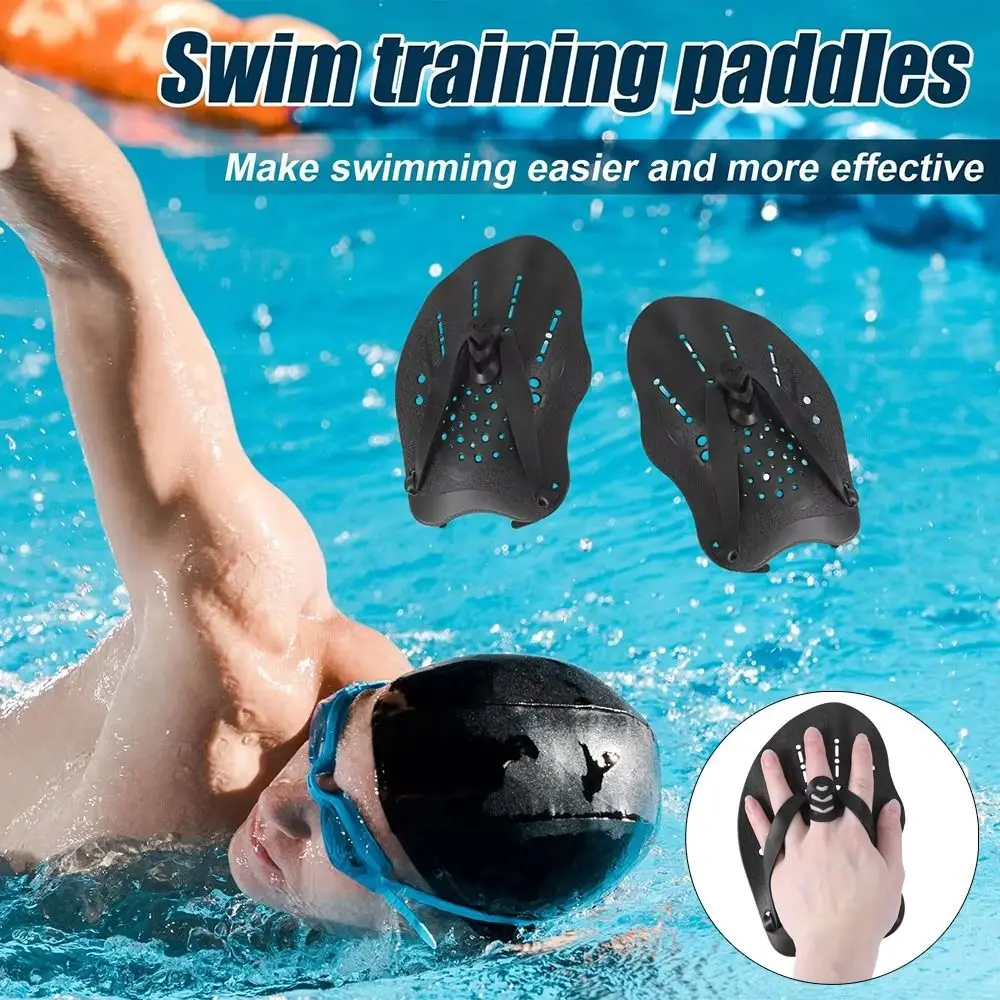 1 Paar Freestyle Schwimmpaddel mit Silikonriemen für Kinder/Erwachsene, verstellbare Schwimmflossen Image