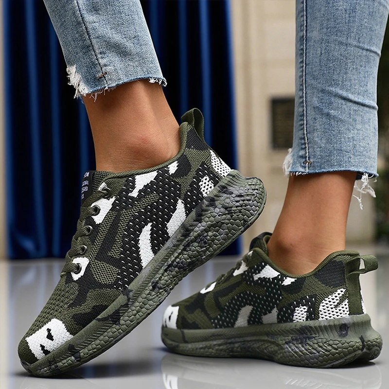 Herrenschuhe, Camouflage-Sportschuh, atmungsaktiv, rutschfest, Outdoor-Wanderschuhe, grün, Sommer 2025, Designer-Schuhe, Zug, elegant