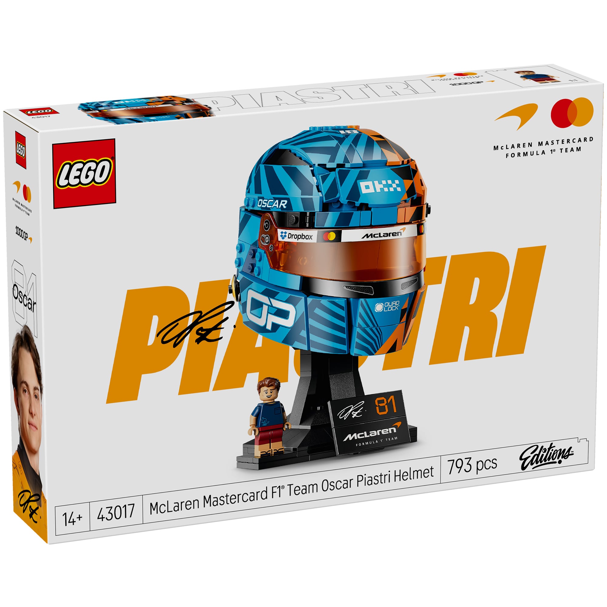 Casque Lego McLaren Mastercard F1 Team Oscar Piastri - No Gender Taille: One Size Only