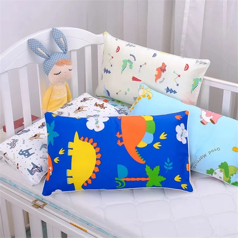 Kinder Vier Jahreszeiten Reine Baumwolle Kissenbezug Jungen Mädchen Universal Kissen Beschützer Abdeckung Cartoon Baby Bettwäsche Dekor Kissenbezug Image